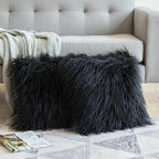 Soft Fur Polyester Cotton Pillow Covers Cushion Covers Luxury Soft Decorative Pillow Covers Home Decor Pillow Covers Living Room Bedroom Decorative Pillowcase Shaggy Fluffy Cover 45x45CM Stevvex