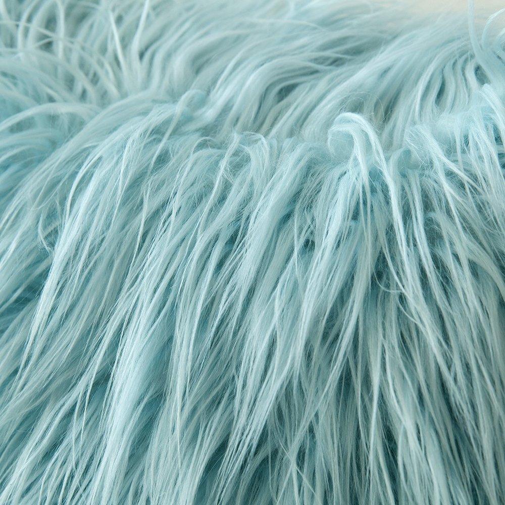 Soft Fur Polyester Cotton Pillow Covers Cushion Covers Luxury Soft Decorative Pillow Covers Home Decor Pillow Covers Living Room Bedroom Decorative Pillowcase Shaggy Fluffy Cover 45x45CM Stevvex