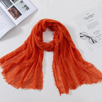 Soft Muslim Crinkle Hijab Scarf Soft Cotton Headscarf Ultra Soft Breathable Head Scarf Islamic Head Wraps Hijab For Women 70*175cm