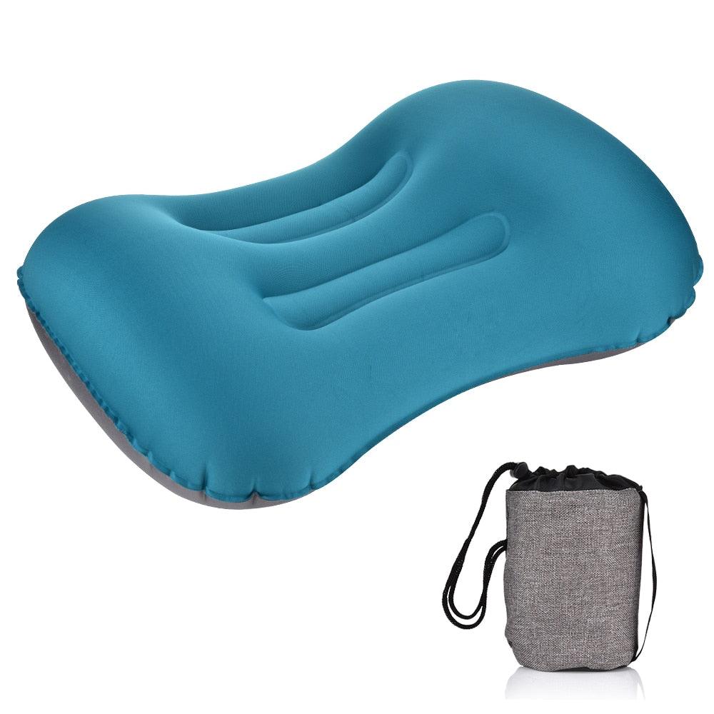 Soft Neck Protective Head Rest Pillow Portable Outdoor Travel Camping Pillow Compressible Inflatable Cushion Portable Outdoor Travel Camping Pillow Compressible Inflatable Cushion Soft Neck Protective Head Rest Pillow Durable Portable Fold Outdoor Travel Stevvex