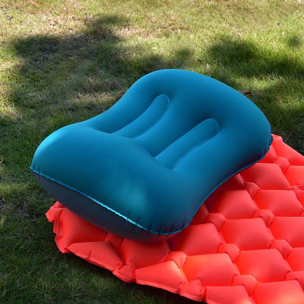 Soft Neck Protective Head Rest Pillow Portable Outdoor Travel Camping Pillow Compressible Inflatable Cushion Portable Outdoor Travel Camping Pillow Compressible Inflatable Cushion Soft Neck Protective Head Rest Pillow Durable Portable Fold Outdoor Travel Stevvex