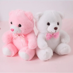 Soft Plush Doll, Light Up LED Teddy Bear Stuffed Animals, Mini Glow Bear Plush Toy Creative Colorful Glowing Teddy Bear Doll Gifts for Bedroom, Kids, Baby, Valentine - Pink Stevvex