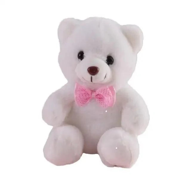 Soft Plush Doll, Light Up LED Teddy Bear Stuffed Animals, Mini Glow Bear Plush Toy Creative Colorful Glowing Teddy Bear Doll Gifts for Bedroom, Kids, Baby, Valentine - Pink Stevvex