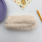 Soft Plush Pencil Case Stationery Pouch Cosmetic Zipper Pouch Bag Simple Lightweight Design Stevvex