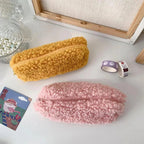 Soft Plush Pencil Case Stationery Pouch Cosmetic Zipper Pouch Bag Simple Lightweight Design Stevvex