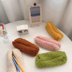 Soft Plush Pencil Case Stationery Pouch Cosmetic Zipper Pouch Bag Simple Lightweight Design Stevvex