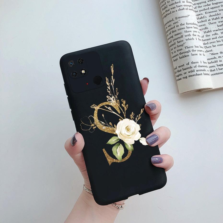 Soft Silicone Bumpers Protective Cover Anti-Scratch Shockproof Phone Case For Redmi 10C Case 6.71" Cute Letters Cover Soft Silicone Phone Case For Xiaomi Redmi 10C 10 C Redmi10C Shockproof Bumper Phone Case Stevvex