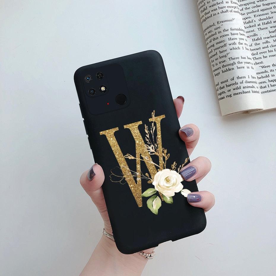 Soft Silicone Bumpers Protective Cover Anti-Scratch Shockproof Phone Case For Redmi 10C Case 6.71" Cute Letters Cover Soft Silicone Phone Case For Xiaomi Redmi 10C 10 C Redmi10C Shockproof Bumper Phone Case Stevvex