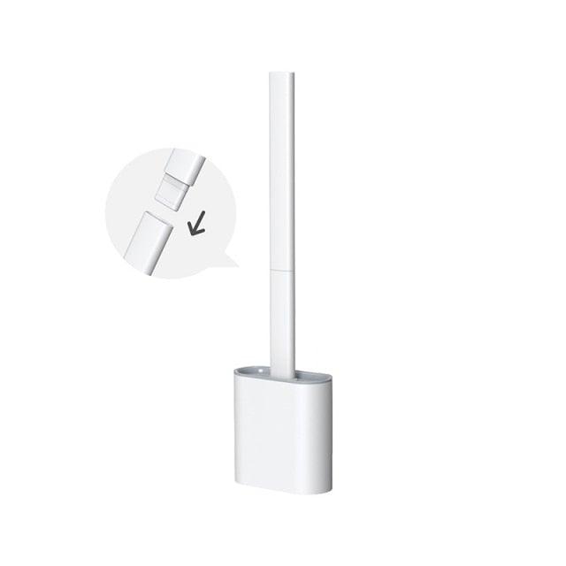 Soft Silicone Head Toilet Brush With Holder Black Wall-Mounted Detachable Handle Bathroom Cleaner Durable Accessories Silicone Toilet Brush Wall Mounting Toilet Brush No-Slip Long Handle Soft Silicone Bristle Toilet Corner Cleaner Stevvex