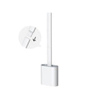 Soft Silicone Head Toilet Brush With Holder Black Wall-Mounted Detachable Handle Bathroom Cleaner Durable Accessories Silicone Toilet Brush Wall Mounting Toilet Brush No-Slip Long Handle Soft Silicone Bristle Toilet Corner Cleaner Stevvex