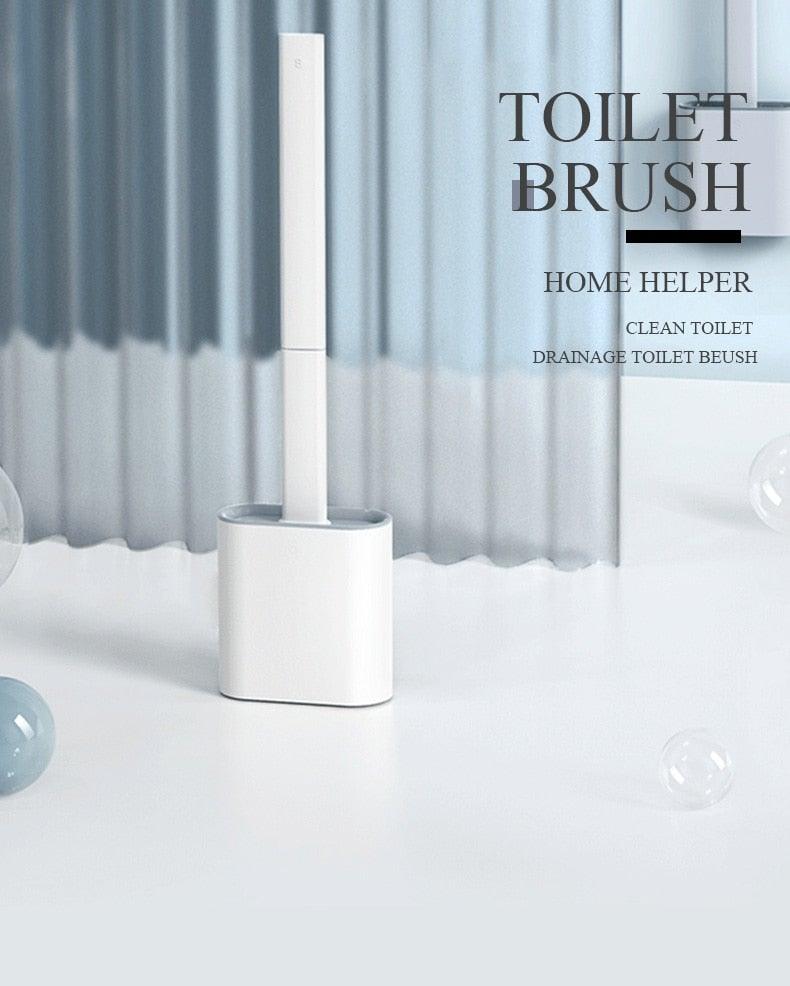 Soft Silicone Head Toilet Brush With Holder Black Wall-Mounted Detachable Handle Bathroom Cleaner Durable Accessories Silicone Toilet Brush Wall Mounting Toilet Brush No-Slip Long Handle Soft Silicone Bristle Toilet Corner Cleaner Stevvex