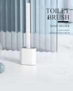 Soft Silicone Head Toilet Brush With Holder Black Wall-Mounted Detachable Handle Bathroom Cleaner Durable Accessories Silicone Toilet Brush Wall Mounting Toilet Brush No-Slip Long Handle Soft Silicone Bristle Toilet Corner Cleaner Stevvex