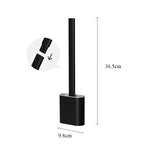 Soft Silicone Head Toilet Brush With Holder Black Wall-Mounted Detachable Handle Bathroom Cleaner Durable Accessories Silicone Toilet Brush Wall Mounting Toilet Brush No-Slip Long Handle Soft Silicone Bristle Toilet Corner Cleaner Stevvex
