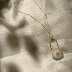 Solar Quartz Eye Necklace Moonstone Pendant Gold Filled Chain Spiritual Jewelry BandsCo Straps