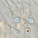 Solar Quartz Eye Necklace Moonstone Pendant Gold Filled Chain Spiritual Jewelry BandsCo Straps