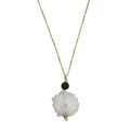 Solar Quartz Lava Necklace Layered Pendant Natural Protection Stone Jewelry BandsCo Straps