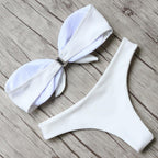 Solid Bikini Set Swimsuit Women Bikini Swimwear Female Halter Top Bathing Suit Swimming Wear Bikini High Cut Swimsuit High Waist Plus Size Summer Swimwear Stevvex