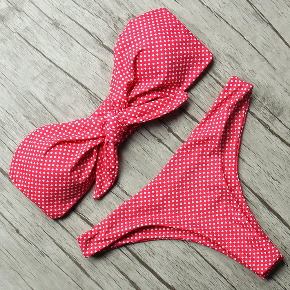 Solid Bikini Set Swimsuit Women Bikini Swimwear Female Halter Top Bathing Suit Swimming Wear Bikini High Cut Swimsuit High Waist Plus Size Summer Swimwear Stevvex