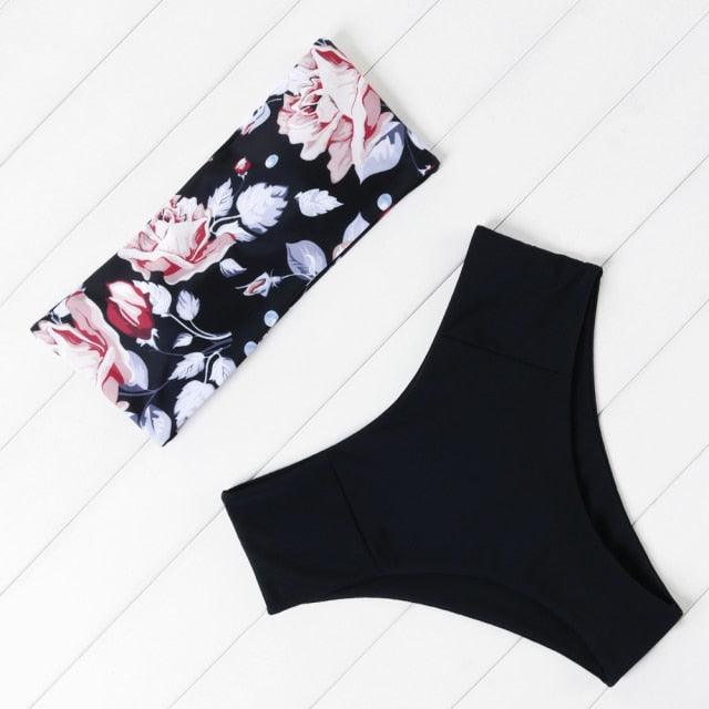 Solid Bikini Set Swimsuit Women Bikini Swimwear Female Halter Top Bathing Suit Swimming Wear Bikini High Cut Swimsuit High Waist Plus Size Summer Swimwear Stevvex