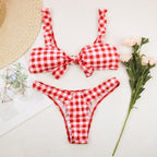 Solid Bikini Set Swimsuit Women Bikini Swimwear Female Halter Top Bathing Suit Swimming Wear Bikini High Cut Swimsuit High Waist Plus Size Summer Swimwear Stevvex