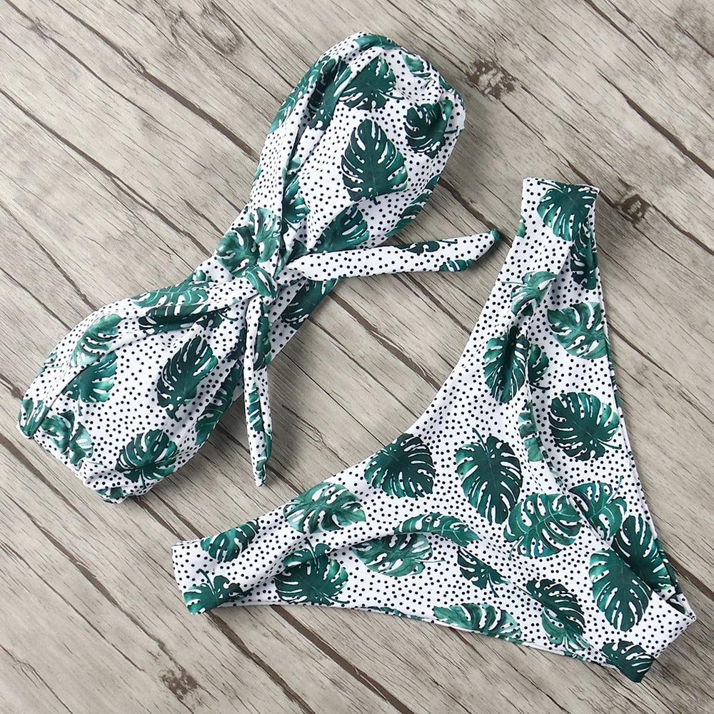 Solid Bikini Set Swimsuit Women Bikini Swimwear Female Halter Top Bathing Suit Swimming Wear Bikini High Cut Swimsuit High Waist Plus Size Summer Swimwear Stevvex