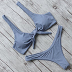 Solid Bikini Set Swimsuit Women Bikini Swimwear Female Halter Top Bathing Suit Swimming Wear Bikini High Cut Swimsuit High Waist Plus Size Summer Swimwear Stevvex