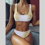 Solid Bikini Set Swimsuit Women Bikini Swimwear Female Halter Top Bathing Suit Swimming Wear Bikini High Cut Swimsuit High Waist Plus Size Summer Swimwear Stevvex