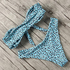 Solid Bikini Set Swimsuit Women Bikini Swimwear Female Halter Top Bathing Suit Swimming Wear Bikini High Cut Swimsuit High Waist Plus Size Summer Swimwear Stevvex