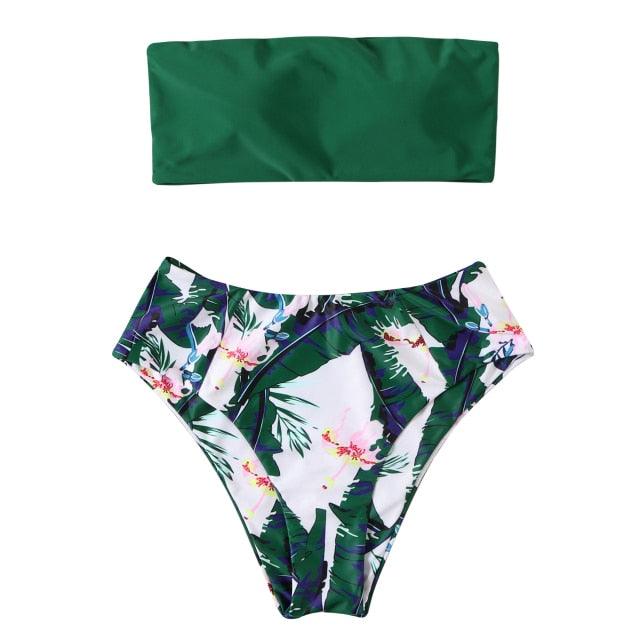 Solid Bikini Set Swimsuit Women Bikini Swimwear Female Halter Top Bathing Suit Swimming Wear Bikini High Cut Swimsuit High Waist Plus Size Summer Swimwear Stevvex