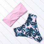 Solid Bikini Set Swimsuit Women Bikini Swimwear Female Halter Top Bathing Suit Swimming Wear Bikini High Cut Swimsuit High Waist Plus Size Summer Swimwear Stevvex