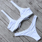 Solid Bikini Set Swimsuit Women Bikini Swimwear Female Halter Top Bathing Suit Swimming Wear Bikini High Cut Swimsuit High Waist Plus Size Summer Swimwear Stevvex