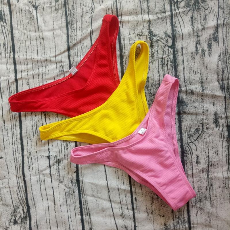 Solid Bikini Swimsuit Women Bikini Set  Off Shoulder Swimwear Two Piece Strap Bikini Sets for Women High Waist Teens Bathing Suits Off Shoulder Swimsuit Beachwear Stevvex