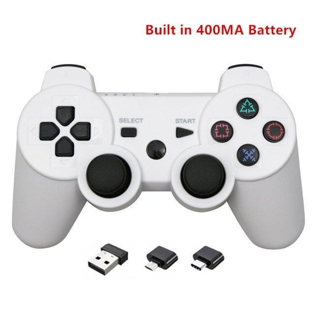 Solid Black 2.4G Wireless Joystick Game Controller Portable With Micro USB OTG Adapter Compatible With PC Laptop Tablet Stevvex