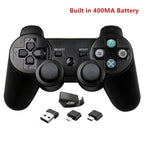 Solid Black 2.4G Wireless Joystick Game Controller Portable With Micro USB OTG Adapter Compatible With PC Laptop Tablet Stevvex