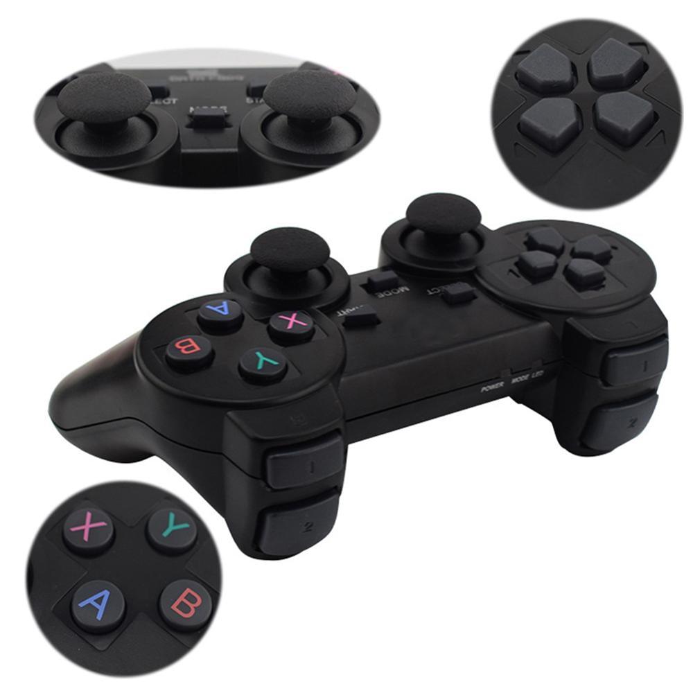 Solid Black 2.4G Wireless Joystick Game Controller Portable With Micro USB OTG Adapter Compatible With PC Laptop Tablet Stevvex
