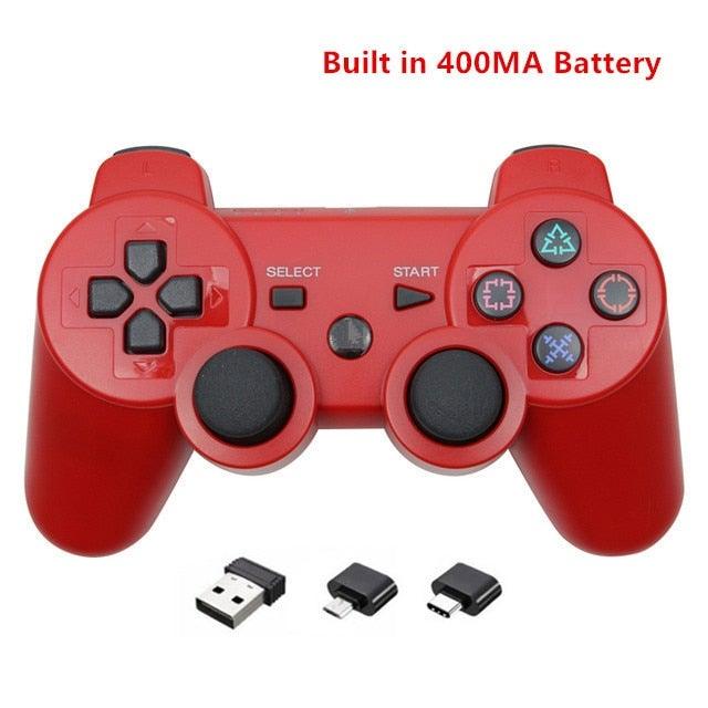 Solid Black 2.4G Wireless Joystick Game Controller Portable With Micro USB OTG Adapter Compatible With PC Laptop Tablet Stevvex