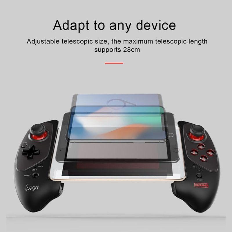 Solid Black Sustainable Wireless Bluetooth Joystick Gamepad Controller Compatible With Mobile Phones Smartphones Stevvex