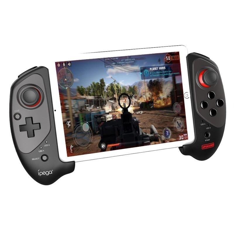 Solid Black Sustainable Wireless Bluetooth Joystick Gamepad Controller Compatible With Mobile Phones Smartphones Stevvex