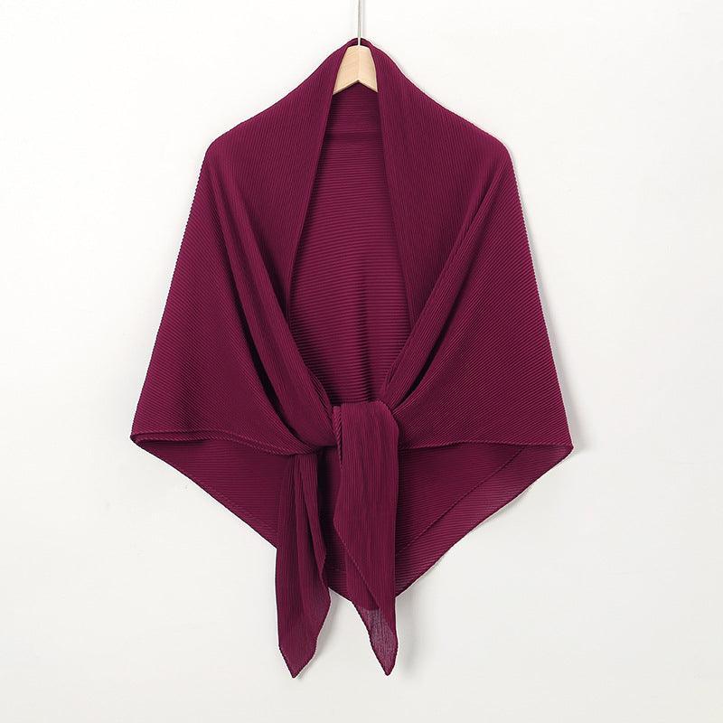 Solid Color Crinkle Chiffon Hijab - Lightweight Scarf for Women (MH040) - SJB-DIAMOND ELITES