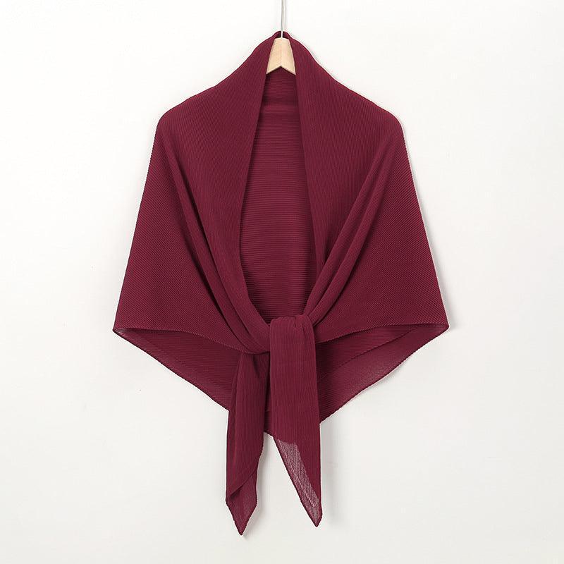 Solid Color Crinkle Chiffon Hijab - Lightweight Scarf for Women (MH040) - SJB-DIAMOND ELITES