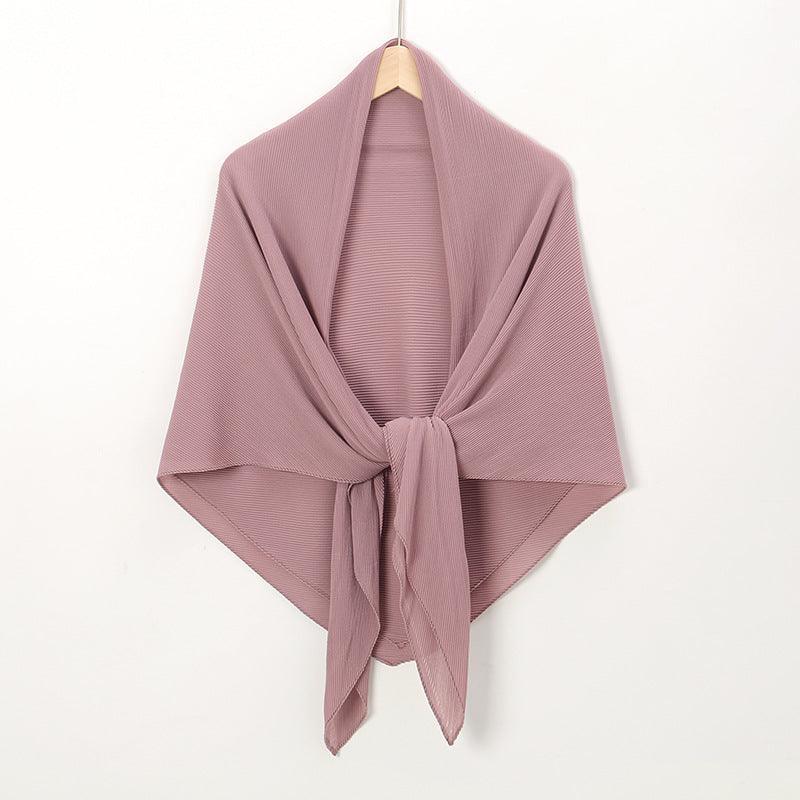 Solid Color Crinkle Chiffon Hijab - Lightweight Scarf for Women (MH040) - SJB-DIAMOND ELITES