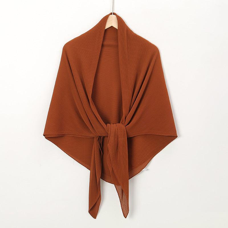 Solid Color Crinkle Chiffon Hijab - Lightweight Scarf for Women (MH040) - SJB-DIAMOND ELITES