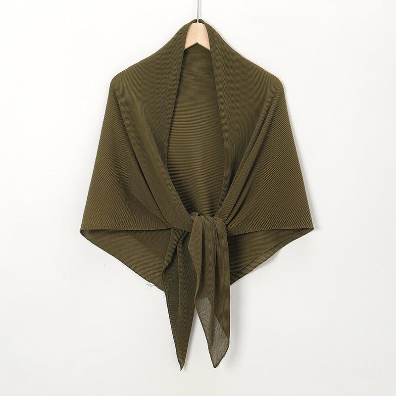 Solid Color Crinkle Chiffon Hijab - Lightweight Scarf for Women (MH040) - SJB-DIAMOND ELITES