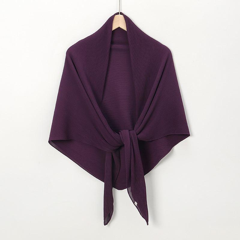 Solid Color Crinkle Chiffon Hijab - Lightweight Scarf for Women (MH040) - SJB-DIAMOND ELITES