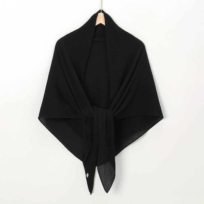 Solid Color Crinkle Chiffon Hijab - Lightweight Scarf for Women (MH040) - SJB-DIAMOND ELITES