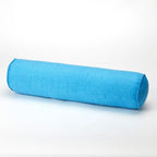 Solid Long Round Maternity Pillow Cotton linen Neck Headrest Body pillow Bed Chair Car Seat Backrest Sleeping Pillow Round Cervical Roll Cylinder Bolster Pillow with Removable Washable Cover, Ergonomically Designed  for Head Neck Spine