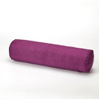 Solid Long Round Maternity Pillow Cotton linen Neck Headrest Body pillow Bed Chair Car Seat Backrest Sleeping Pillow Round Cervical Roll Cylinder Bolster Pillow with Removable Washable Cover, Ergonomically Designed  for Head Neck Spine