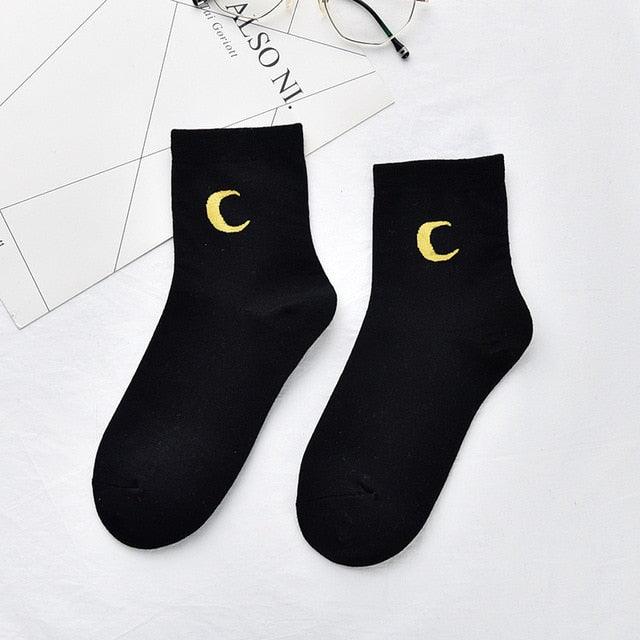 Solid Lovely Patterned Harajuku Socks Cotton Casual Cute Animal New Year Gift Socks For Female Sweat Absorption Breathable Socks For Men And Women Stevvex
