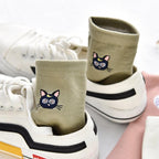 Solid Lovely Patterned Harajuku Socks Cotton Casual Cute Animal New Year Gift Socks For Female Sweat Absorption Breathable Socks For Men And Women Stevvex