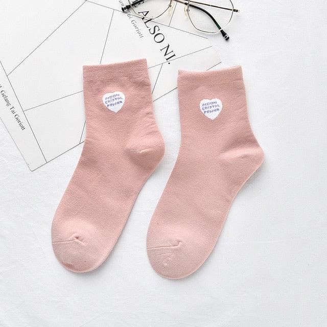Solid Lovely Patterned Harajuku Socks Cotton Casual Cute Animal New Year Gift Socks For Female Sweat Absorption Breathable Socks For Men And Women Stevvex